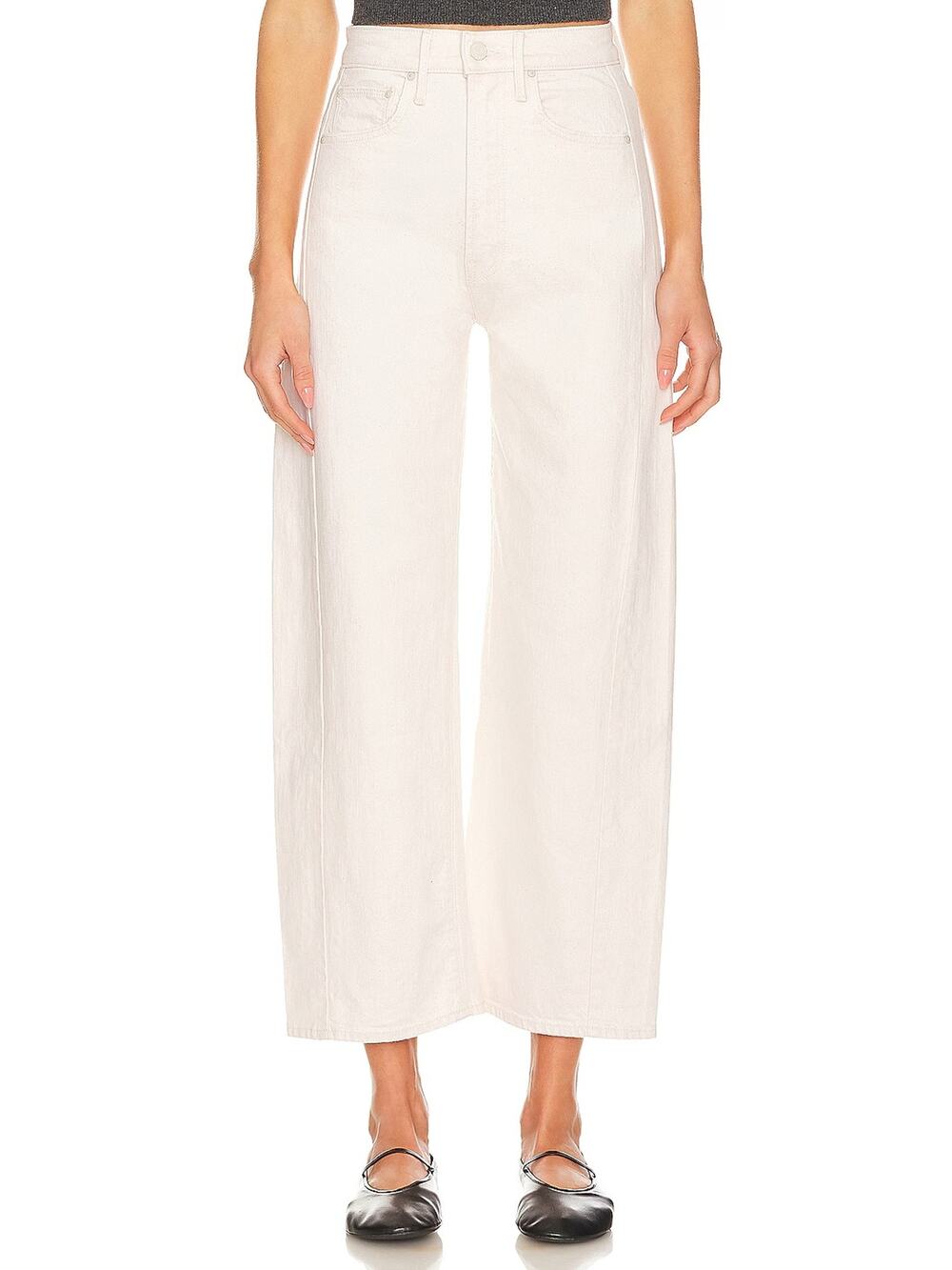 Mother Superior Act Natural Ivory The Half Pipe Raw Hems Ankle Jeans 27